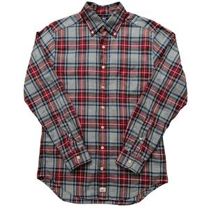Vineyard Vines Shirt Mens Size S Long Sleeve Plaid Gray Red Slim Fit Murray